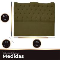 Cabeceira Casal Queen Para Cama Box Estofada Dunas Veludo Cor Chocolate