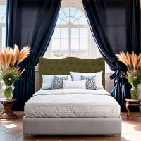 Cabeceira Casal Queen Para Cama Box Estofada Dunas Veludo Cor Chocolate - 6