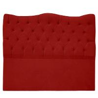 Cabeceira Casal Queen Para Cama Box Estofada Dunas Veludo Cor Marsala - 1