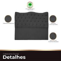 Cabeceira Casal Queen Para Cama Box Estofada Dunas Veludo Cor Cinza Chumbo - 3