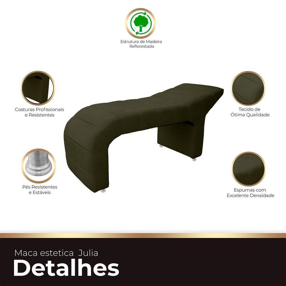 Maca Estofada Julia Para Estetica Facial Sombrancelha E Cilios Suede Cor Chocolate - 2