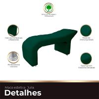 Maca Estofada Julia Para Estetica Facial Sombrancelha E Cilios Suede Cor Verde Esmeralda - 3