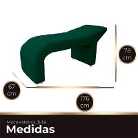 Maca Estofada Julia Para Estetica Facial Sombrancelha E Cilios Suede Cor Verde Esmeralda
