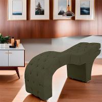 Maca Estofada Capitone Reclinável Julia Para Estetica Facial Sombrancelha E Cílios Suede Cor Chocolate - 6