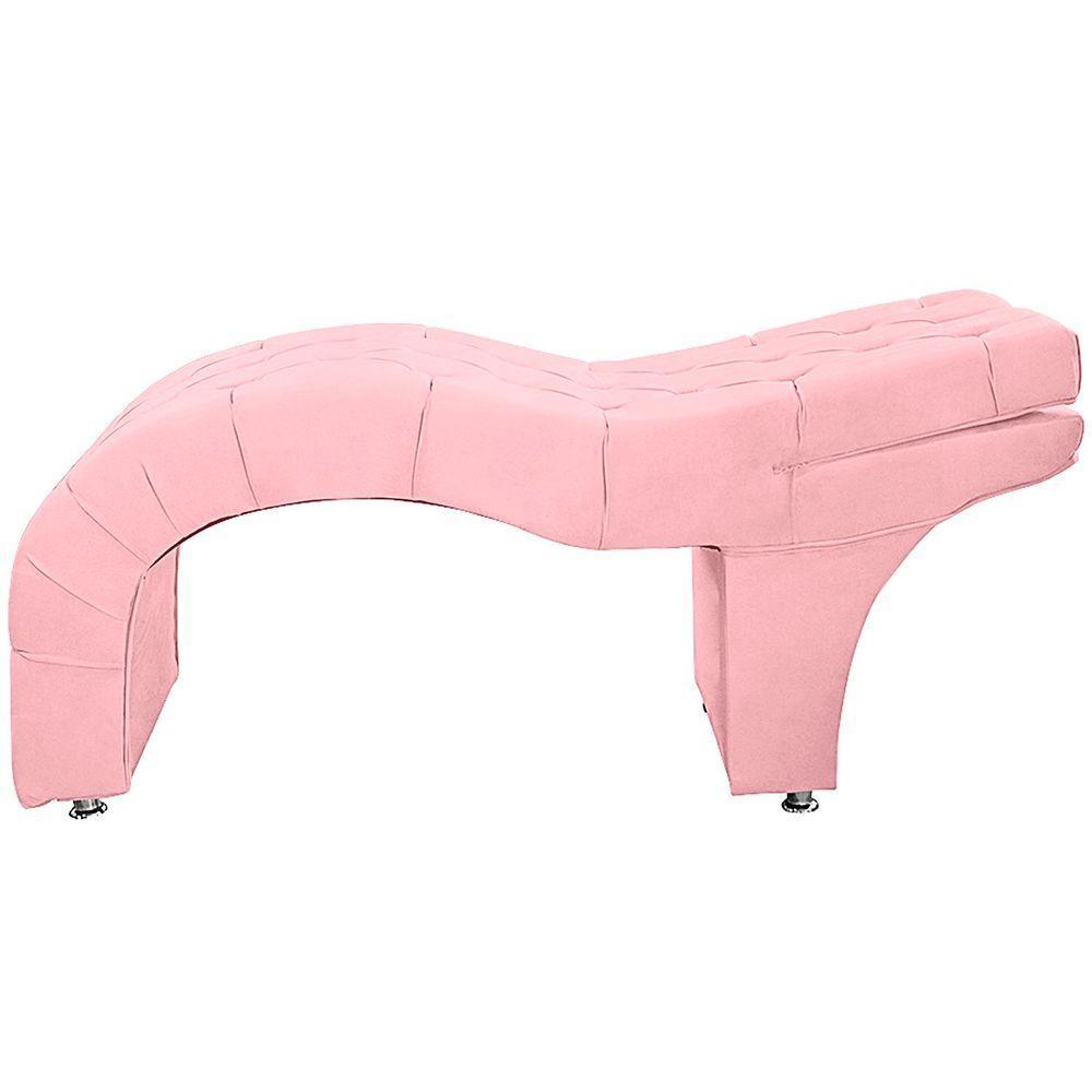 Maca Estofada Capitone Reclinável Julia Para Estetica Facial Sombrancelha E Cílios Suede Cor Rosa Bebe - 5