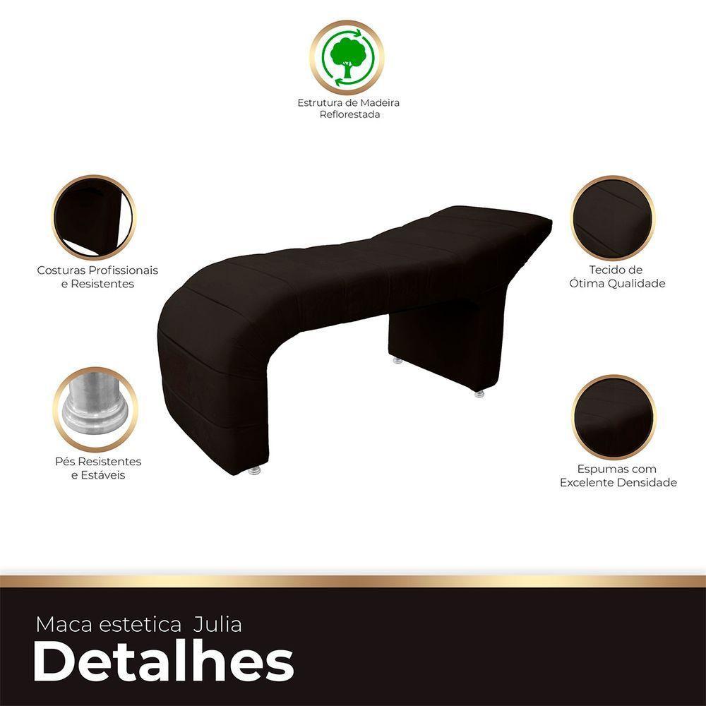 Maca Estofada Julia Para Estetica Facial Sombrancelha E Cilios Suede Cor Marrom - 2