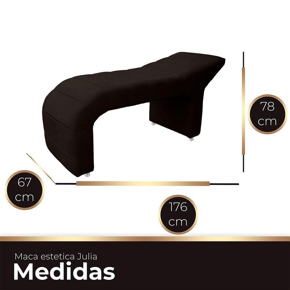 Maca Estofada Julia Para Estetica Facial Sombrancelha E Cilios Suede Cor Marrom - 3