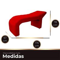 Maca Estofada Julia Para Estetica Facial Sombrancelha E Cilios Suede Cor Vermelho - 3