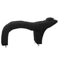 Maca Estofada Capitone Julia Para Estetica Facial Sombrancelha E Cilios Suede Preto - 2