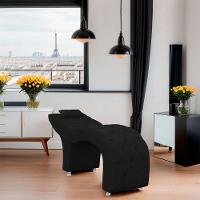 Maca Estofada Capitone Julia Para Estetica Facial Sombrancelha E Cilios Suede Preto - 6