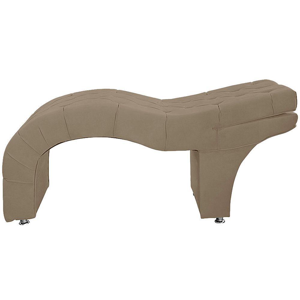 Maca Estofada Capitone Reclinável Julia Para Estetica Facial Sombrancelha E Cílios Suede Capuccino - 7