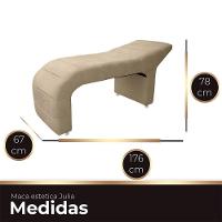 Maca Estofada Julia Para Estetica Facial Sombrancelha E Cilios Suede Bege - 3