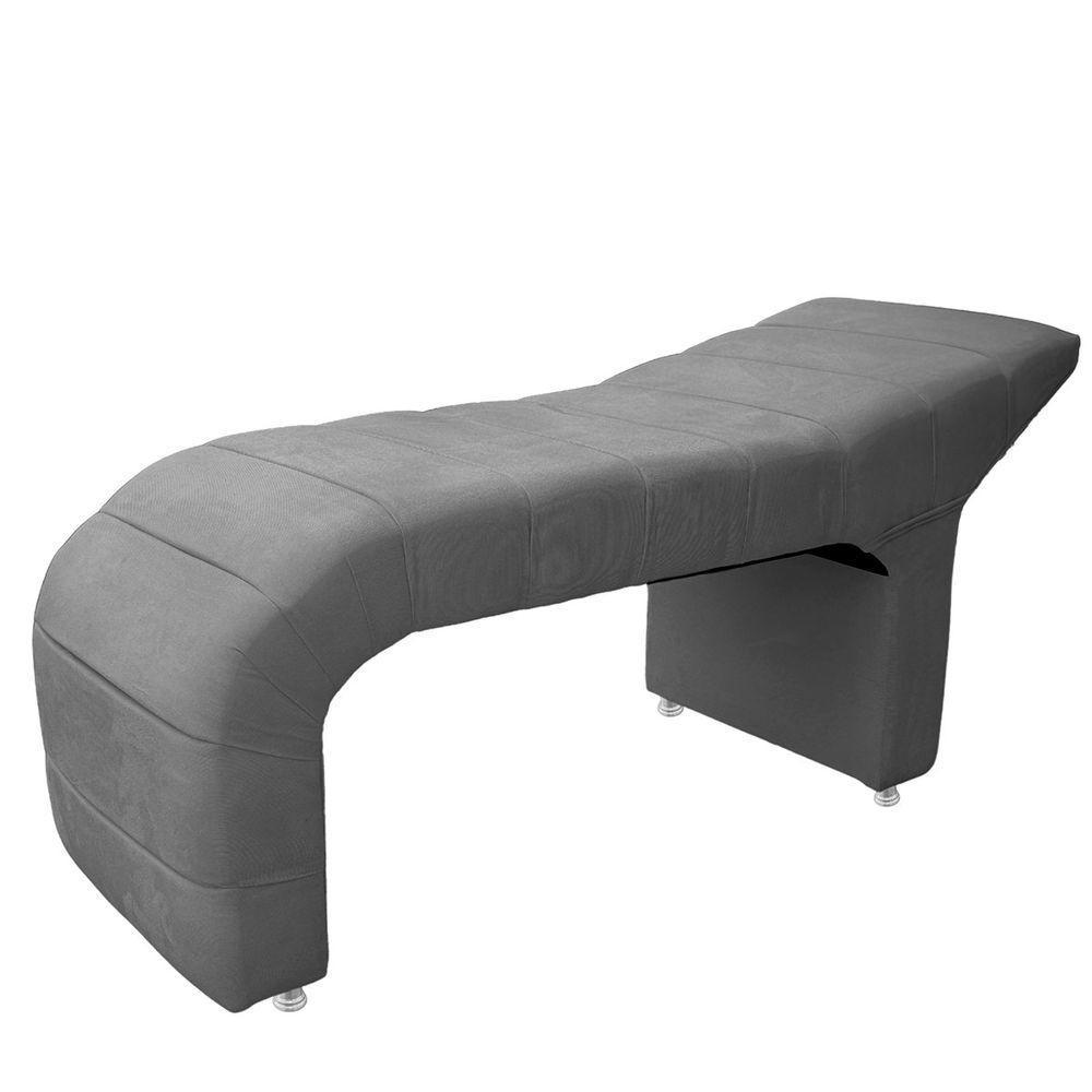 Maca Estofada Julia Para Estetica Facial Sombrancelha E Cilios Suede Cinza - 4