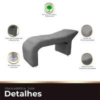 Maca Estofada Julia Para Estetica Facial Sombrancelha E Cilios Suede Cinza - 2