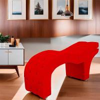 Maca Estofada Capitone Reclinável Julia Para Estetica Facial Sombrancelha E Cílios Suede Cor Vermelho - 6