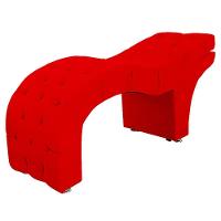 Maca Estofada Capitone Reclinável Julia Para Estetica Facial Sombrancelha E Cílios Suede Cor Vermelho - 7