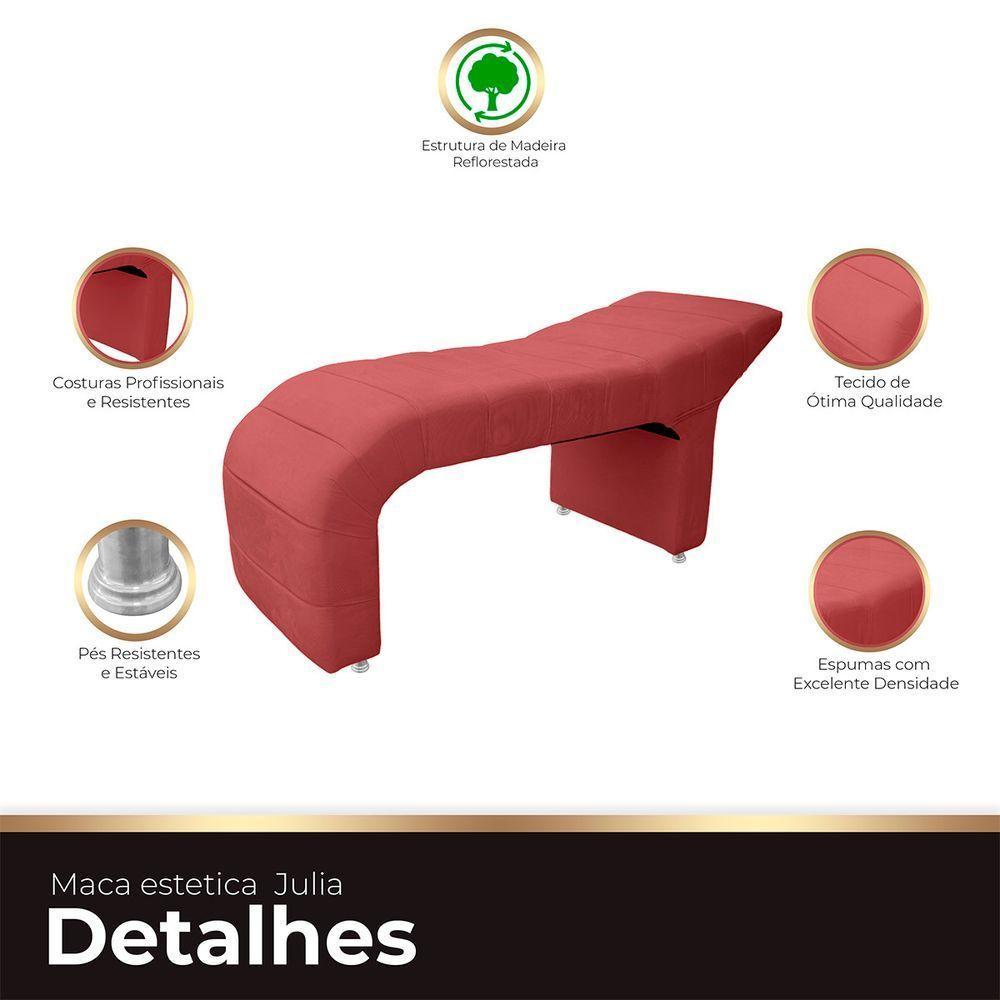 Maca Estofada Julia Para Estetica Facial Sombrancelha E Cilios Suede Cor Rose - 2