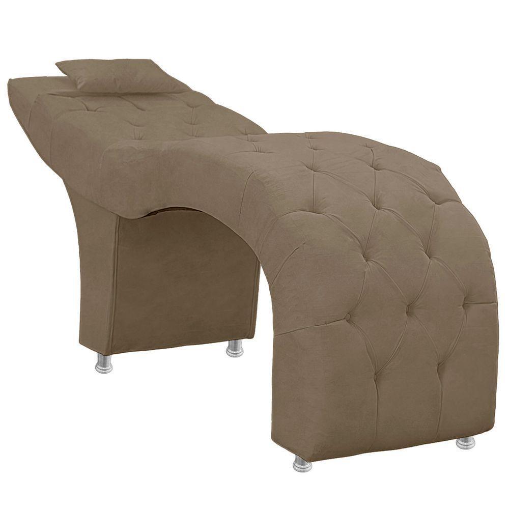 Maca Estofada Capitone Julia Para Estetica Facial Sombrancelha E Cilios Suede Capuccino - 1