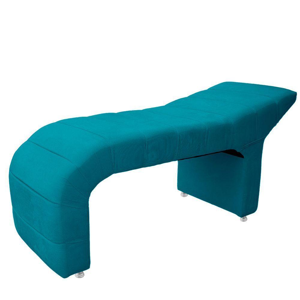 Maca Estofada Julia Para Estetica Facial Sombrancelha E Cilios Suede Cor Azul Claro - 1