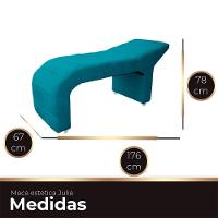 Maca Estofada Julia Para Estetica Facial Sombrancelha E Cilios Suede Cor Azul Claro - 3