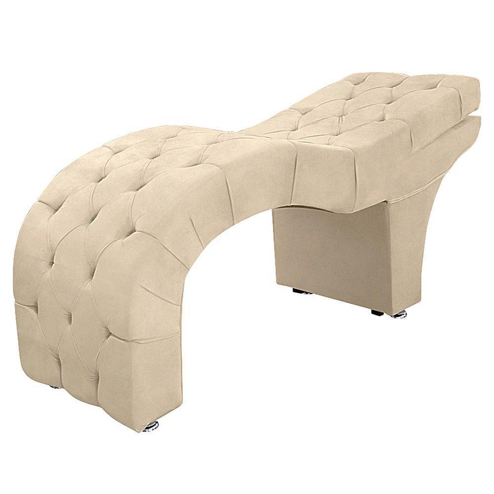 Maca Estofada Capitone Reclinável Julia Para Estetica Facial Sombrancelha E Cílios Suede Bege - 5