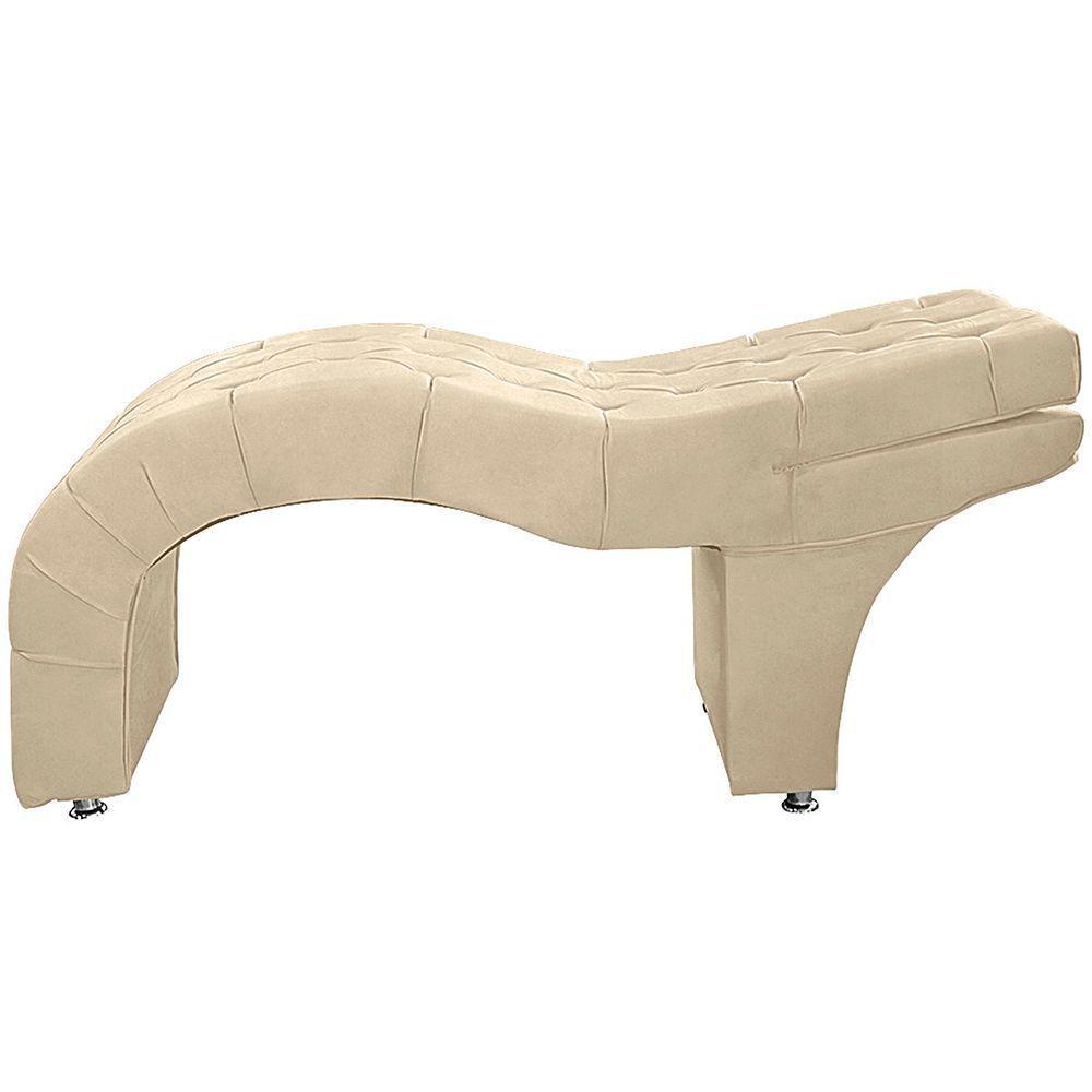 Maca Estofada Capitone Reclinável Julia Para Estetica Facial Sombrancelha E Cílios Suede Bege - 7