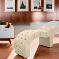 Maca Estofada Capitone Reclinável Julia Para Estetica Facial Sombrancelha E Cílios Suede Bege - 6