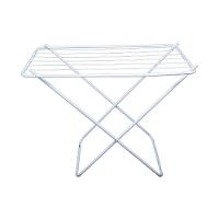 Varal De Chão Sem Abas Retrátil Dobrável Reforçado Branco 80 Cm - Gudim - 3