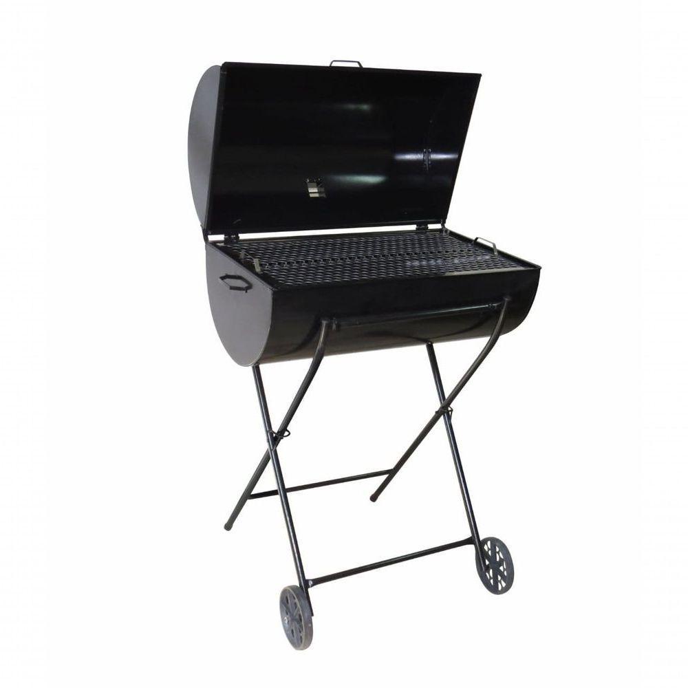 Churrasqueira A Bafo 50 Litros Com Grelha E Carrinho - 1