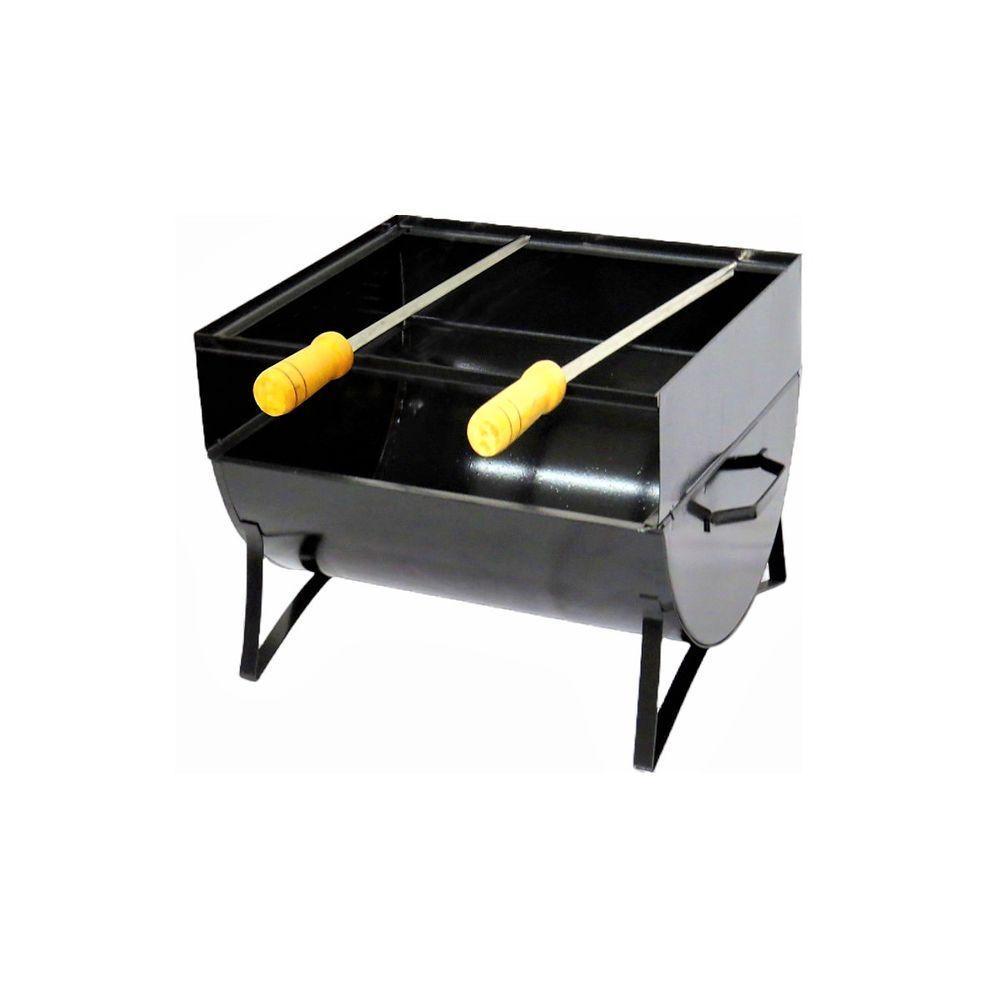 Churrasqueira Praia Campo Aço Carbono 2 Espeto Fe 30x28x24cm - 1