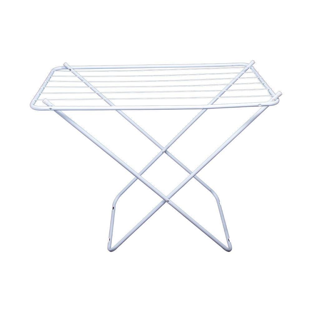 Varal De Chão Sem Abas Retrátil Dobrável Reforçado Branco 100 Cm - Gudim - 3