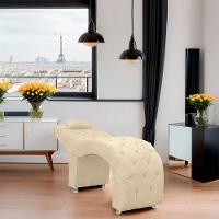 Maca Estofada Capitone Julia Para Estetica Facial Sombrancelha E Cilios Suede Bege - 6