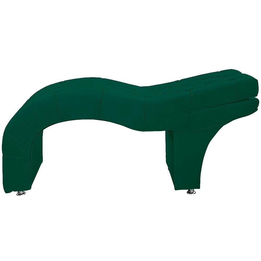 Maca Estofada Capitone Reclinável Julia Para Estetica Facial Sombrancelha E Cílios Suede Cor Verde Esmeralda - 5