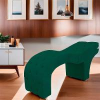 Maca Estofada Capitone Reclinável Julia Para Estetica Facial Sombrancelha E Cílios Suede Cor Verde Esmeralda - 6