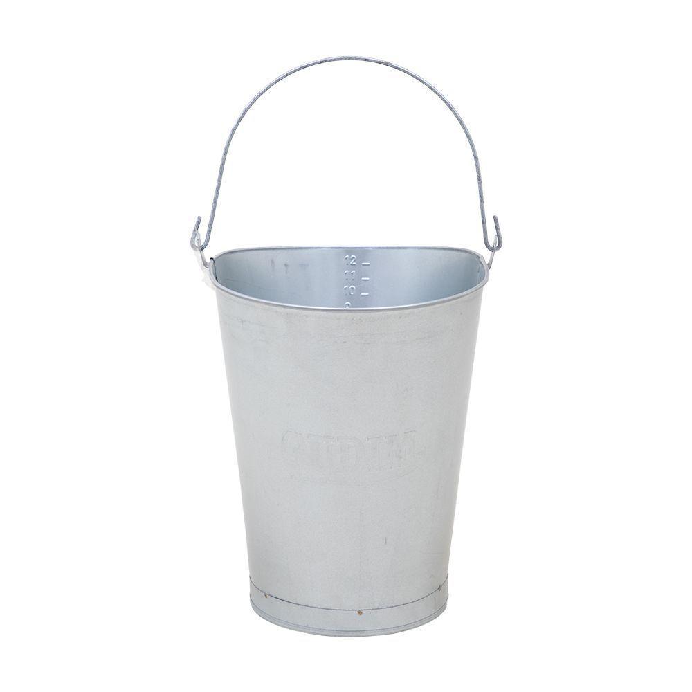 Balde Ordenha Tirar Leite 5 Litros Aço Galvanizado Graduado Durável - Gudim - 3