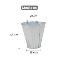 Balde Ordenha Tirar Leite 5 Litros Aço Galvanizado Graduado Durável - Gudim - 5