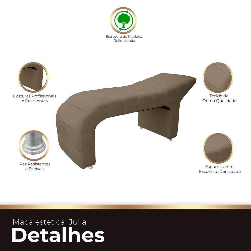 Maca Estofada Julia Para Estetica Facial Sombrancelha E Cilios Suede Cor Capuccino - 2