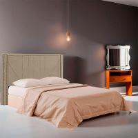 Cabeceira Casal Queen Estofada Para Cama Box Toronto Veludo Cor Bege Médio - 6