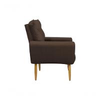 Poltrona Decorativa Para Denver Veludo Matrix - Marrom Marrom - 3