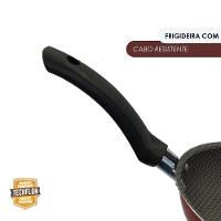 Frigideira Antiaderente Francesa 18cm E 22cm Com Espatula Vermelho Kit Com 3 Peças - 3