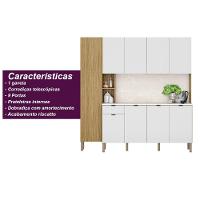 Armario De Cozinha Compacta 9 Portas 1 Gaveta Pulse - Freijó/artico/riscatto Freijó Freijó/artico/riscatto Freijó - 2