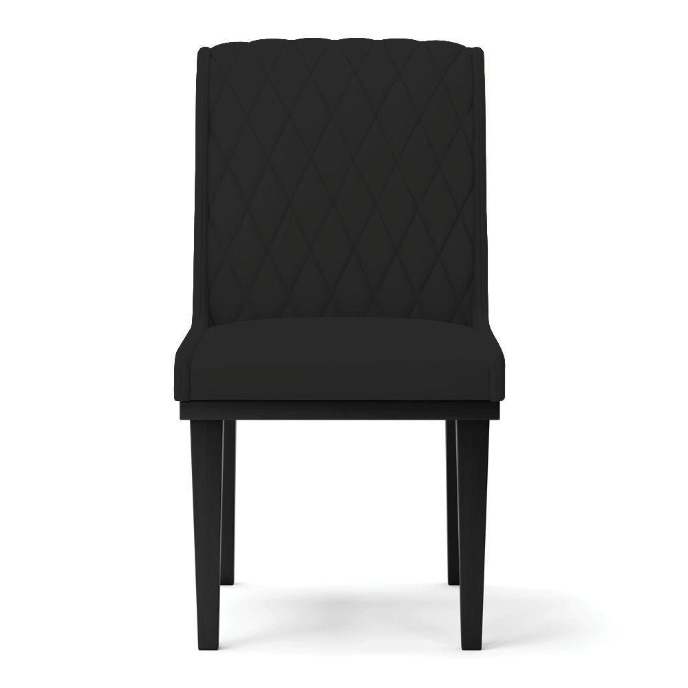 Cadeira Sala De Jantar Base Madeira Preto Kit 10 Sofia Veludo D03 - D'rossi Cor Preto - 3