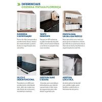 Armário Aéreo De Cozinha Branco 3 Portas Com Vidro Florença - 3