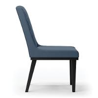 Cadeira Sala De Jantar Base Madeira Preto Kit 6 Sofia Suede Azul Marinho D03 - D'rossi