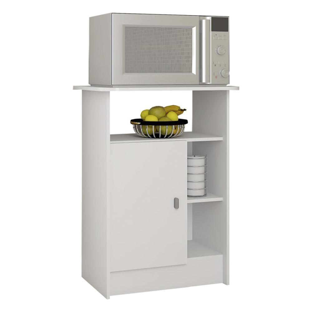 Fruteira Multiuso Gramado Cozinha Com 2 Portas E 1 Gavetas Branco Branco - 1
