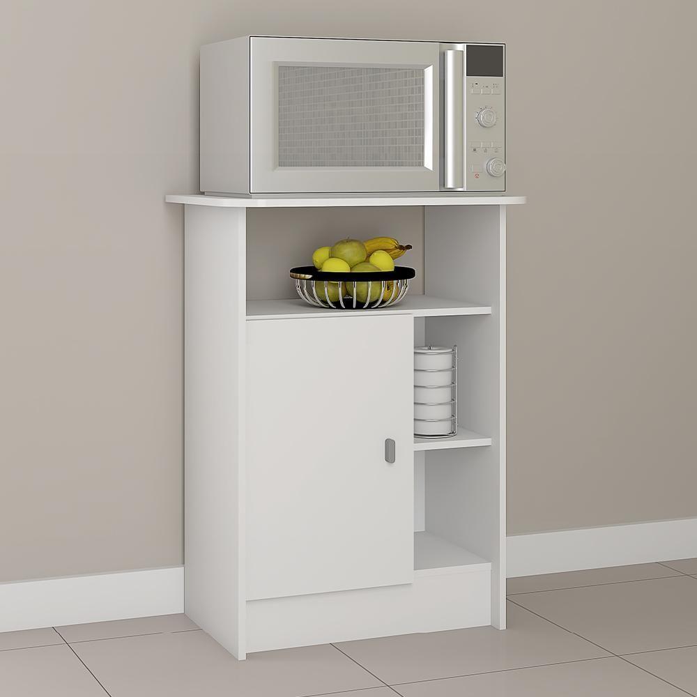 Fruteira Multiuso Gramado Cozinha Com 2 Portas E 1 Gavetas Branco Branco - 4