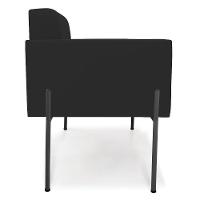 Poltrona Pé De Ferro Preto Para Sala Elisa Veludo Preto D03 - D'rossi - 5