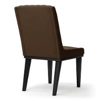 Cadeira Sala De Jantar Base Madeira Preto Kit 4 Sofia Suede Marrom D03 - D'rossi - 2