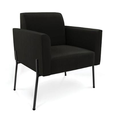 Poltrona Marisa Suede D03 Cor Preto D'Rossi