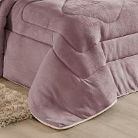 Edredom Coberdrom Sherpa-manta Queen Conforto 01 Peça Cor:rosa - 4